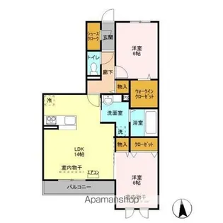 ゼピュロス学園の森 M【2階】の間取り