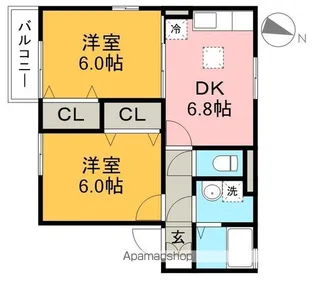 ガーデンハイムウシオ【1階】の間取り