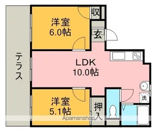 メゾンさくら【1階】の間取り