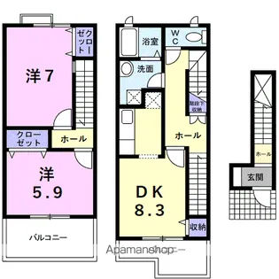 ティンカーベル【2階】の間取り