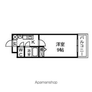 セコンダリー谷畑【416号室】の間取り