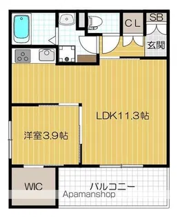 HYDRANGEA CUBE【101号室号室】の間取り