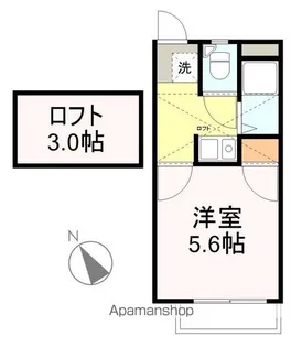 アップルハウス八木山弥生町【203号室】の間取り
