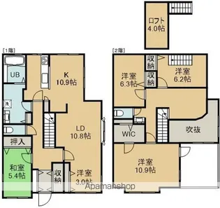 北海道函館市日吉町3丁目【一戸建】の間取り