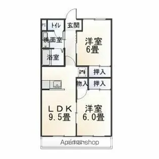 シャインハイム池端【403号室】の間取り