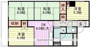 パークハイツ東口【801号室】の間取り