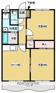 セゾン北条谷【1階】の間取り