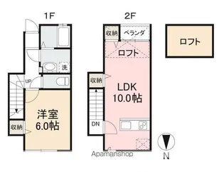 ヴィラ・アンソレイエ高松東【A-6号室】の間取り