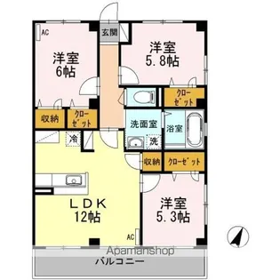 グレイスフルT【2階】の間取り