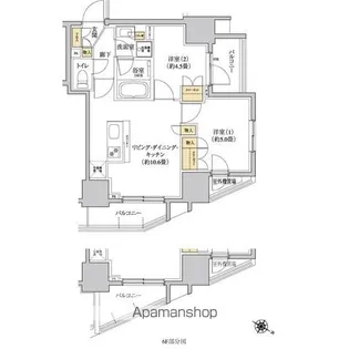 グレーシアフィット三軒茶屋【11階】の間取り