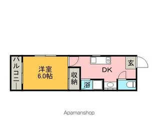 グランドシティ西新【302号室号室】の間取り