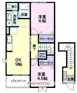ノーヴァ グランB【2階】の間取り
