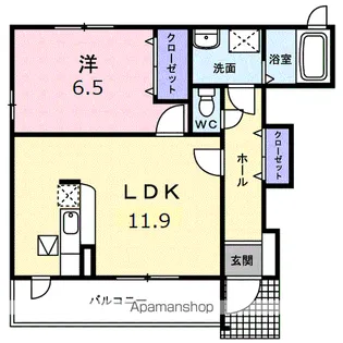 ヴェルドミールⅢ【1階】の間取り