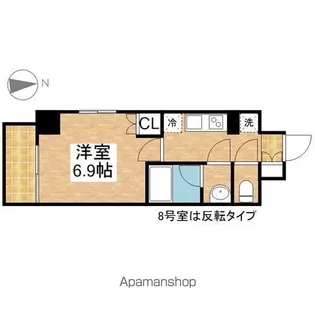 リヴシティ栄弐番館【508号室】の間取り