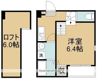 ハーモニーテラス新田Ⅴ【2階】の間取り