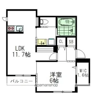 EMIGRANT WEST【2階】の間取り
