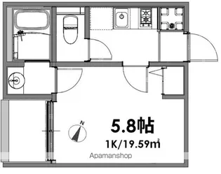ベルメント東平賀【2階】の間取り