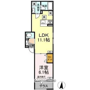セレスティア東小岩II【1階】の間取り