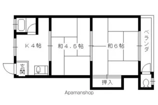 こがねリブマンション【6号室】の間取り