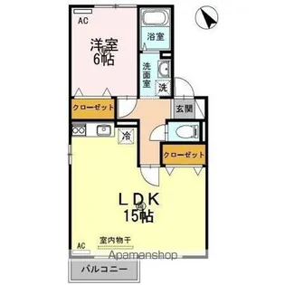 セジュールソシア B棟【2階】の間取り