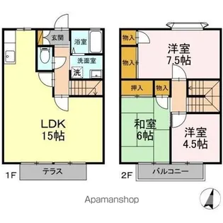 エルパラシオAB エルパラシオB【B105号室】の間取り