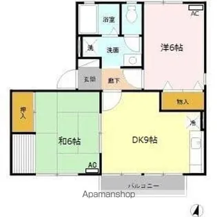 コーポ深町 B【2階】の間取り