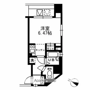 1Rの間取り画像