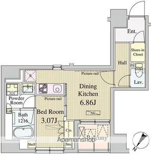 コートラクリア人形町【5階】の間取り