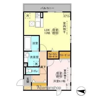 ラ・ドルチェヴィータ B【1階】の間取り