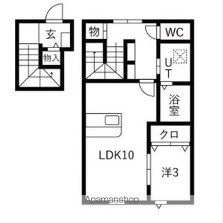 ほのむA棟【205号室】の間取り