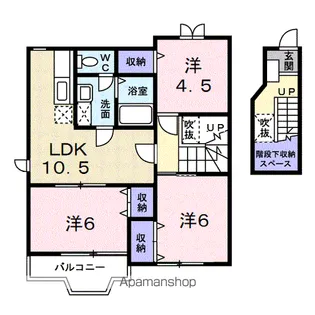 メゾンクレールB【2階】の間取り