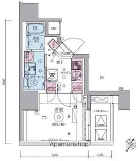 リヴシティ横濱生麦【7階】の間取り