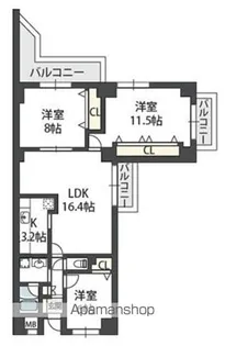 コート北千里【3階】の間取り