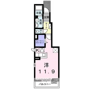 ロックガーデン森C【1階】の間取り
