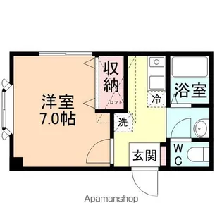 信開セルーラ駒見2【101号室】の間取り