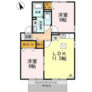 ステーションハウスリブ ABC【1階】の間取り