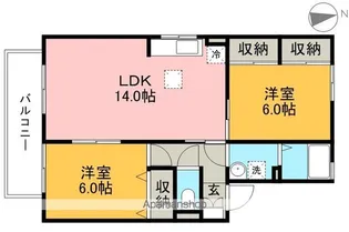 メゾン テルシャトー A棟【1階】の間取り