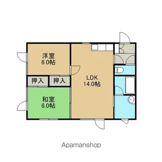 メゾンクレール【202号室】の間取り