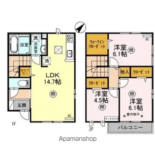 LIGHT BREEZE【1階】の間取り