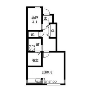 NJ HOUSE 花楯【107号室】の間取り