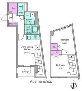 リヴ アン フルール【6階】の間取り