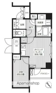 1DKの間取り画像