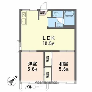 フォーブル豊【2階】の間取り