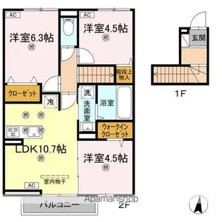 ルミクレアコート【2階】の間取り