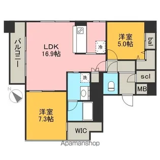 エルミタージュ新栄【801号室】の間取り