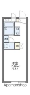 レオパレスきたかみ【111号室】の間取り