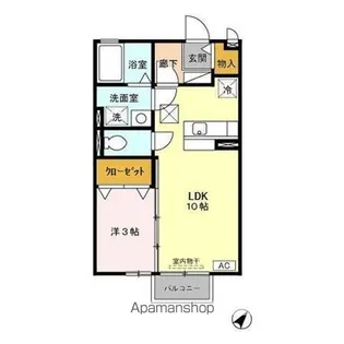 セピアコート Ⅰ【1階】の間取り