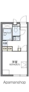 レオパレスくるまや【103号室】の間取り