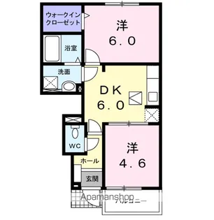 サニーパーク・KⅠ【1階】の間取り
