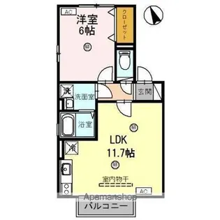 リバーサイドハイツ【2階】の間取り